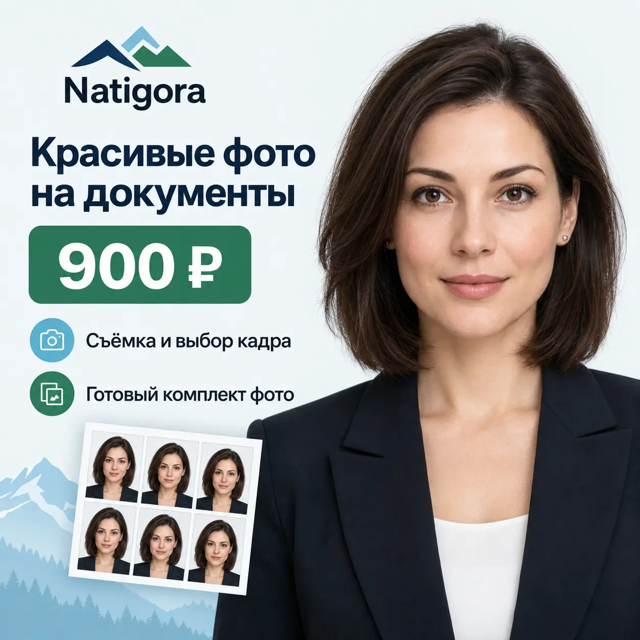 Фото на документы — 900 ₽