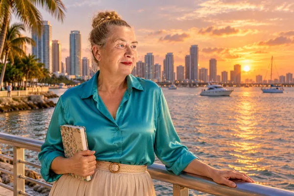 AI-образ: Закат у Biscayne Bay